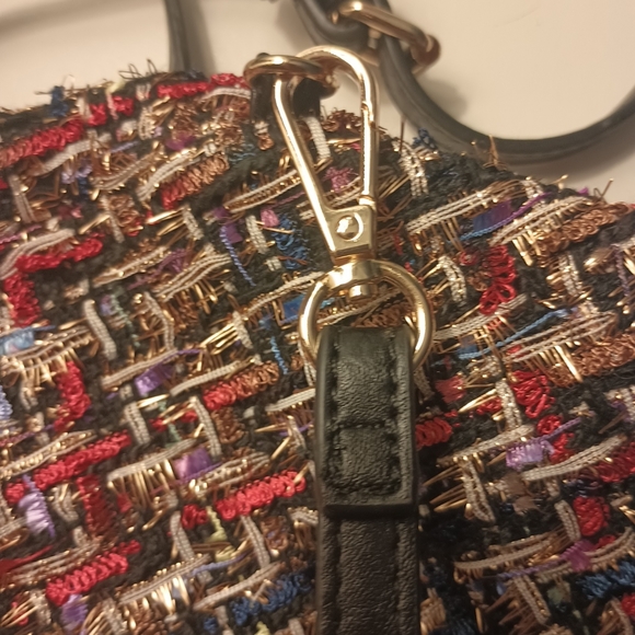 Social Threads Tweed Multi Dumpling Clutch/Purse/Bag - Picture 8 of 9